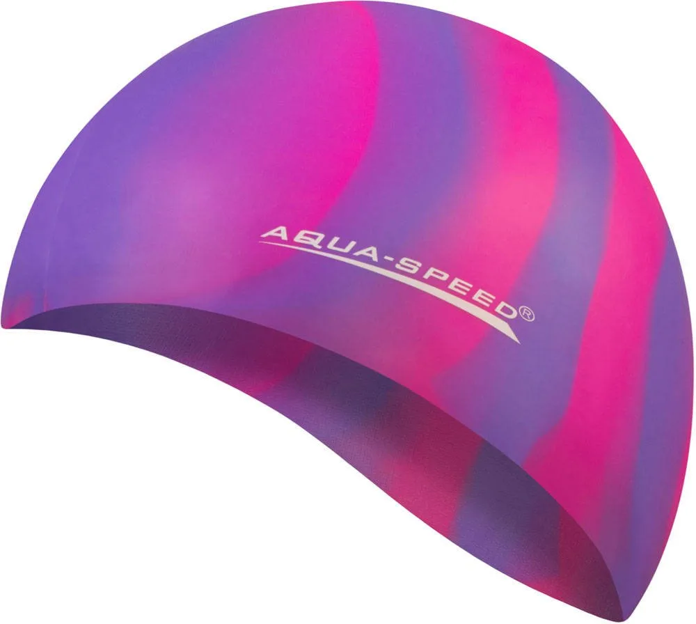 Шапка для плавання AQUA SPEED силікон OSFM мультиколор