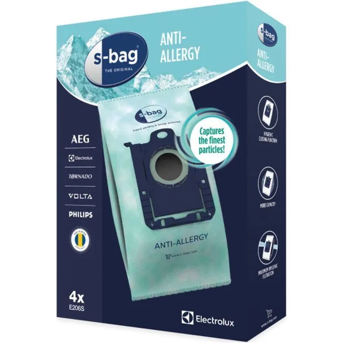 Мешки для пылесосов Electrolux S-Bag Противоаллергенные 35л, 4 шт.