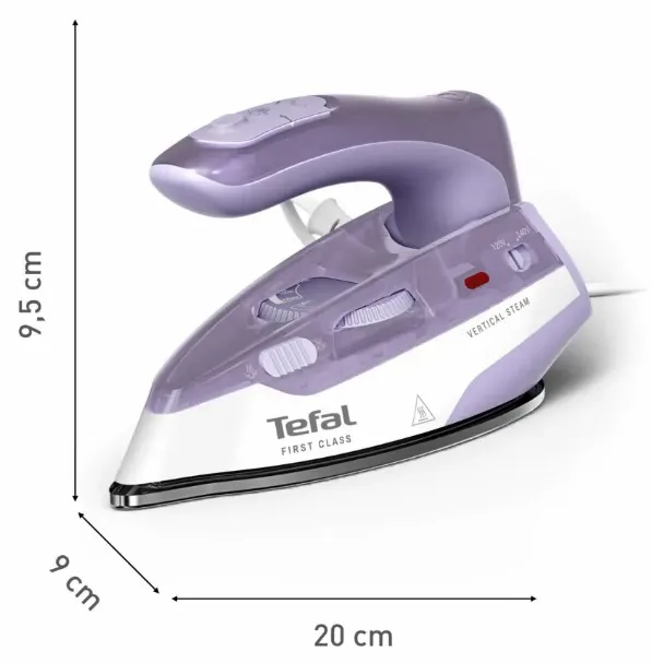 Праска Tefal з парою 1000 Вт нержавіюча сталь 70 мл фіолетова