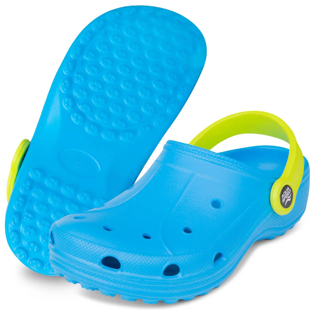 Крокси AQUA SPEED EVA 30 блакитні жовті для дітей