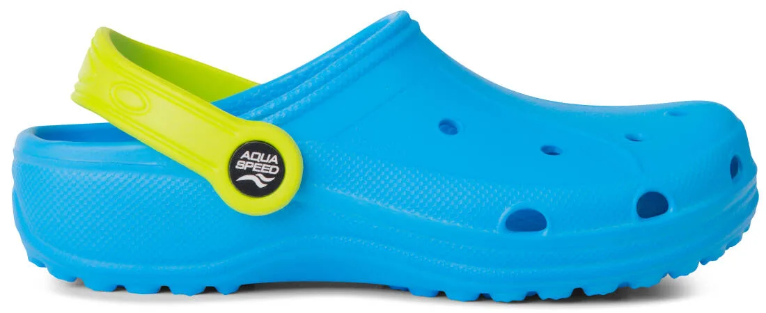 Крокси AQUA SPEED EVA 30 блакитні жовті для дітей