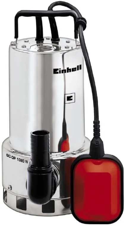 Дренажний насос Einhell GC-DP 1020 N, 1000 Вт, продуктивність 18000 л/год, висота підйому 9 м, глибина занурення 5 м, нержавіюча с