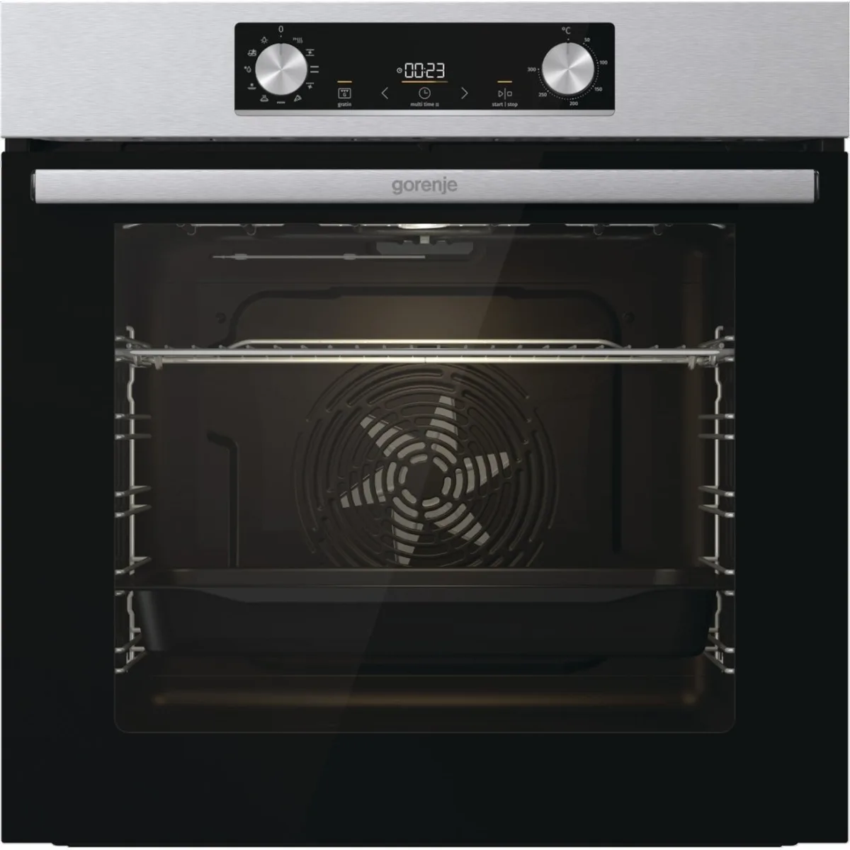 Духова шафа Gorenje електрична 77л A+ з дисплеєм сенсорний програматор для випікання і готування нержавіюча сталь