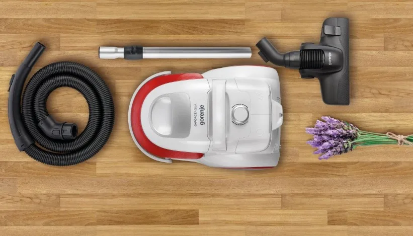 Пылесос Gorenje, контейнерный, 800Вт, объем контейнера – 3л, вес – 33кг, фильтр HEPA, телескопическая трубка, белый цвет