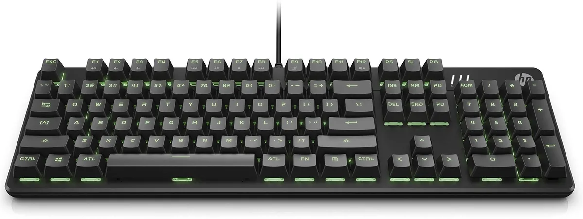 Клавіатура механічна HP Pavilion Gaming 550, 104key, Red Hybrid Switch, USB-A, EN/RU, RGB, чорний