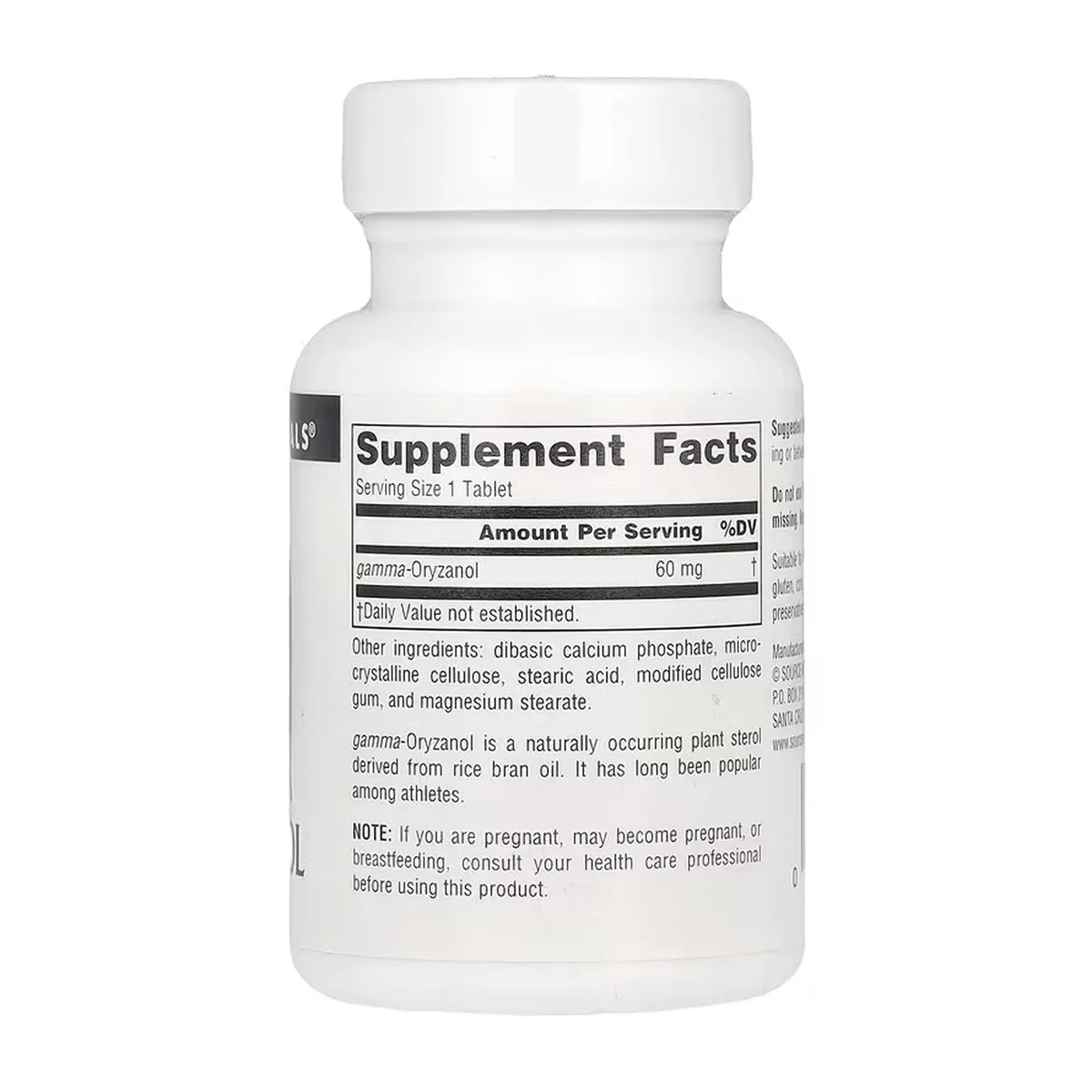 Gamma Oryzanol Source Naturals 60 mg 100 табл натуральный фитостеролный экстракт