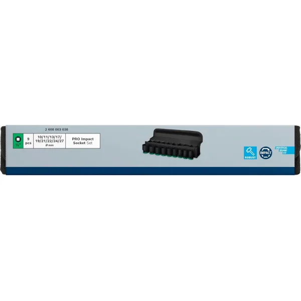 Набір ударних торцевих головок Bosch Professional Standart 1/2" 9шт