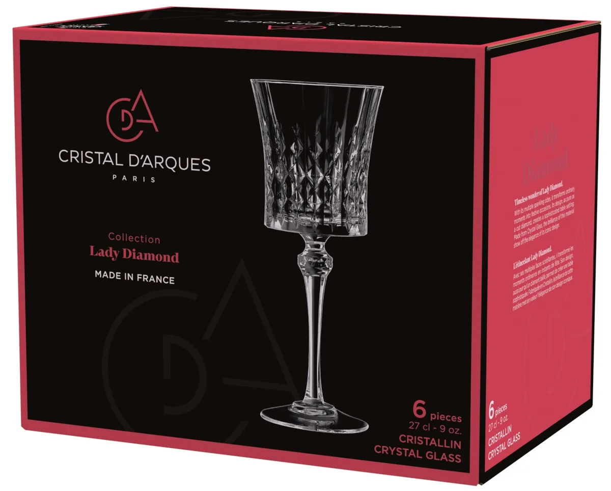 Набір келихів Cristal d'Arques Paris кришталеве скло 270 мл 6 штук