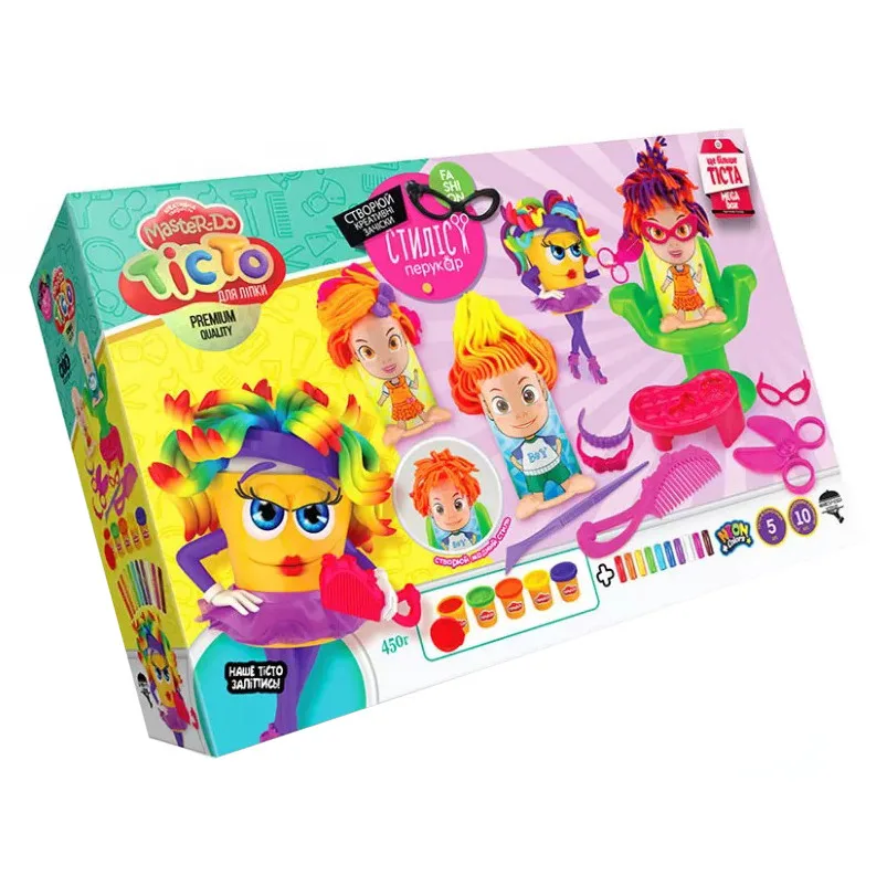 Набір для творчості Danko Toys Тісто для ліплення 10 шт Пластик Багатоколірний