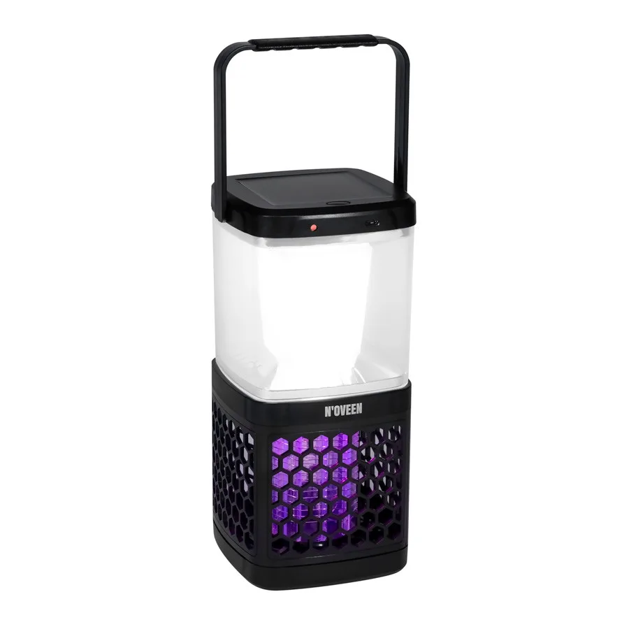 Ліхтар ловушка для комах Noveen LED 102х102х206 мм ABS чорний на сонячній батареї