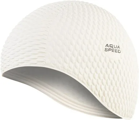 Шапка для плавання Aqua Speed латекс OSFM біла жін.