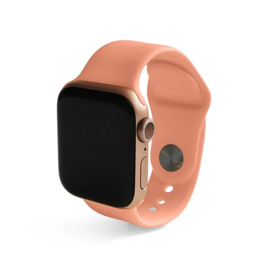 Ремешок для Apple Watch силиконовый 38-40 мм S/M темно-персиковый