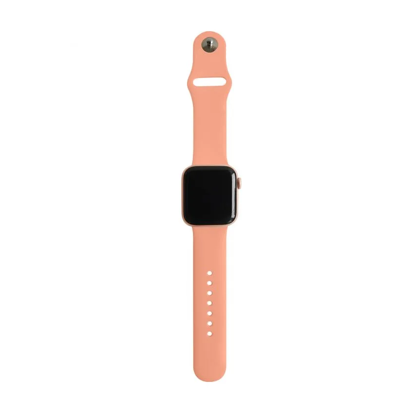 Ремешок для Apple Watch силиконовый 38-40 мм S/M темно-персиковый