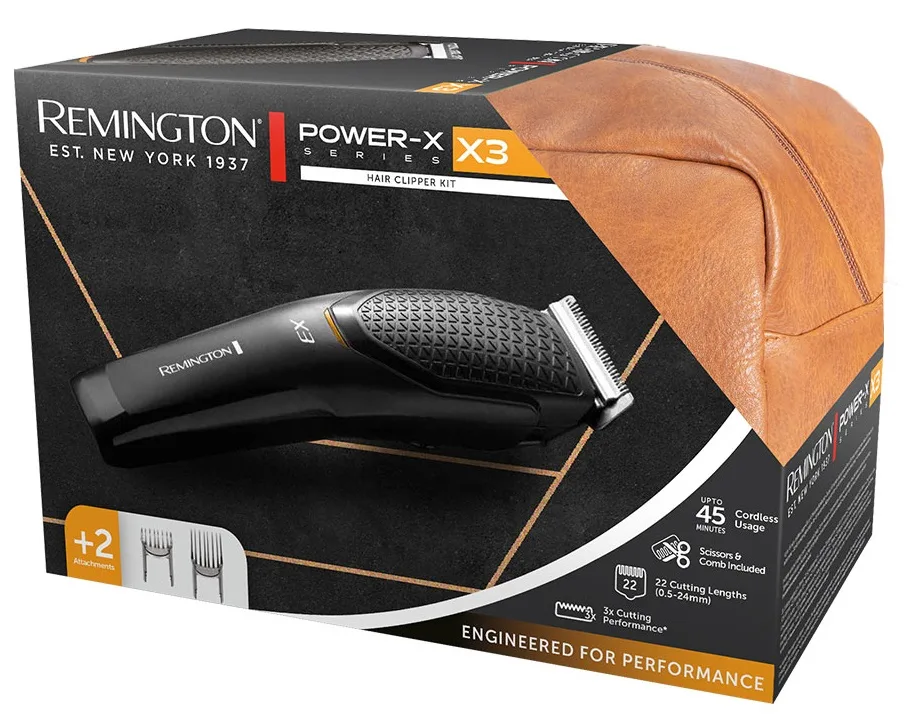 Машинка для стрижки Remington Нержавеющая сталь 3-24 мм Черная