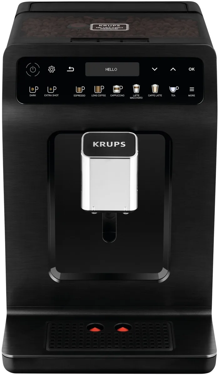 Кавомашина Krups зернова автоматична 2,3 л чорна з капучинатором OLED дисплеєм