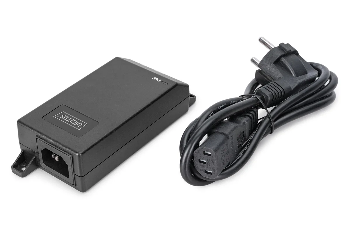 PoE-Інжектор DIGITUS PoE+ 802.3at, 10/100/1000 Mbps, Output max. 48V, 30W, чорний