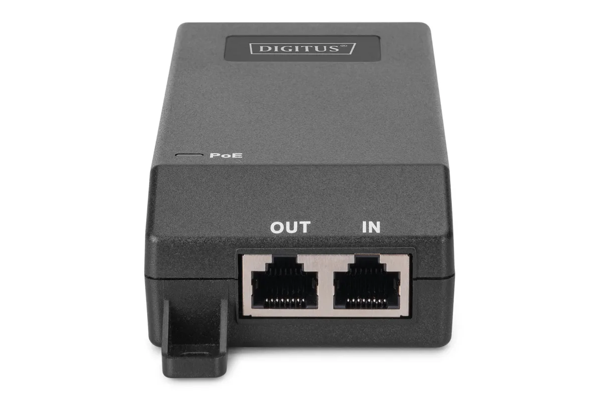 PoE-Інжектор DIGITUS PoE+ 802.3at, 10/100/1000 Mbps, Output max. 48V, 30W, чорний