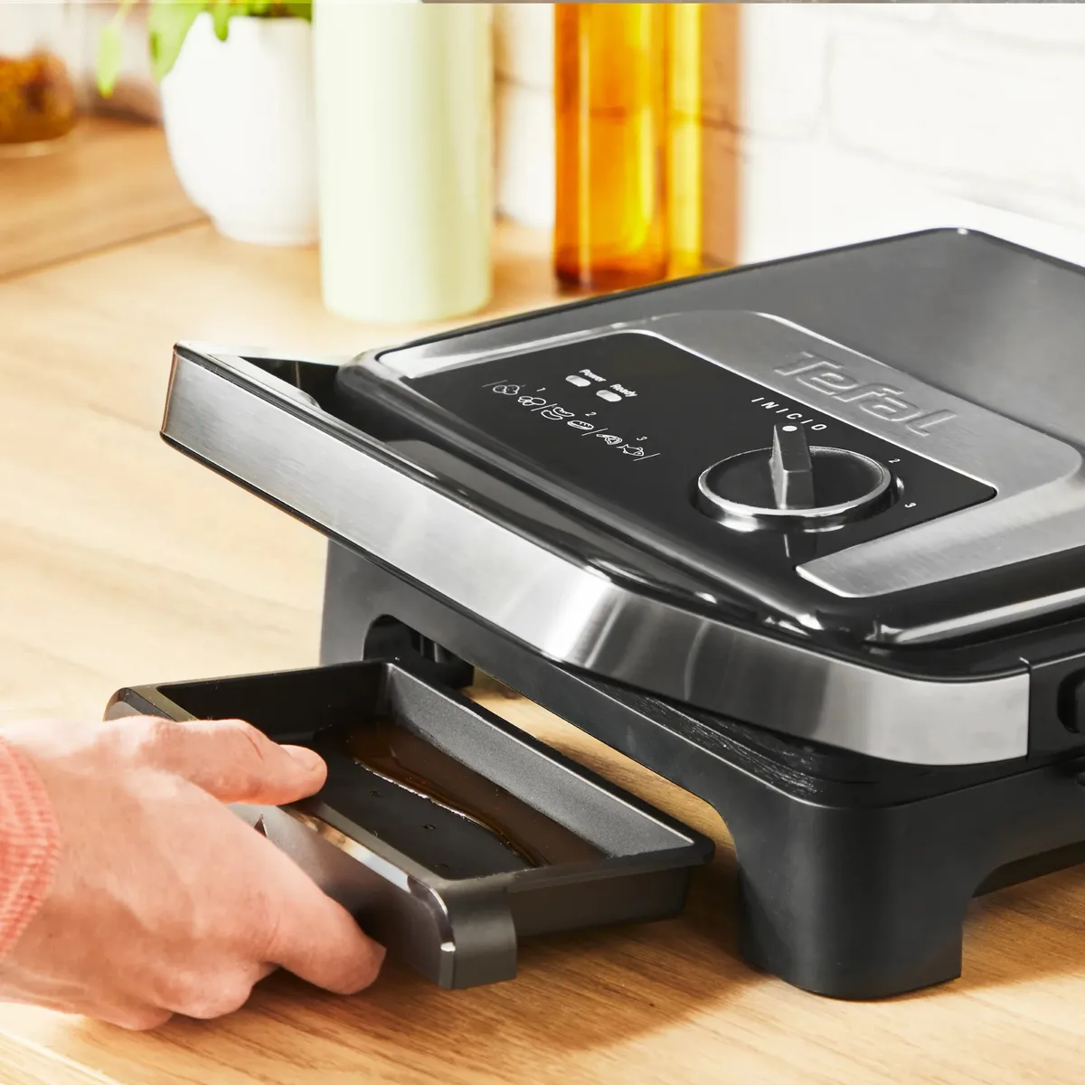 Гриль Tefal металл черный 2000Вт 3 температурных режима
