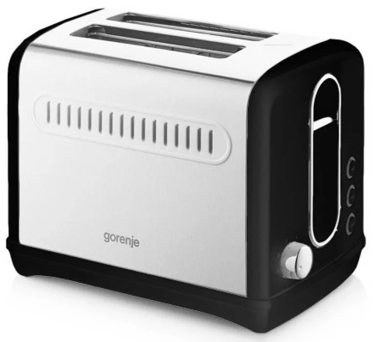 Тостер Gorenje, 950 Вт, функція розморожування, автоматичне вимкнення, пластик + метал, чорний.