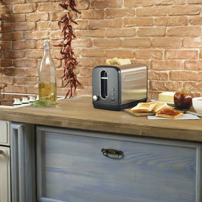 Тостер Gorenje, 950 Вт, функція розморожування, автоматичне вимкнення, пластик + метал, чорний.