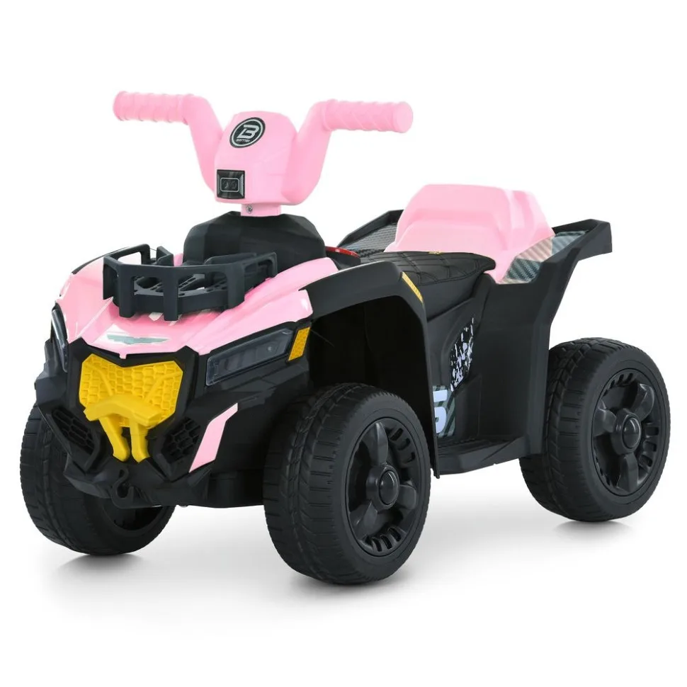 Дитячий електромобіль квадроцикл 2 в 1 Bambi Racer 70x29,5x37 см комбінований рожевий