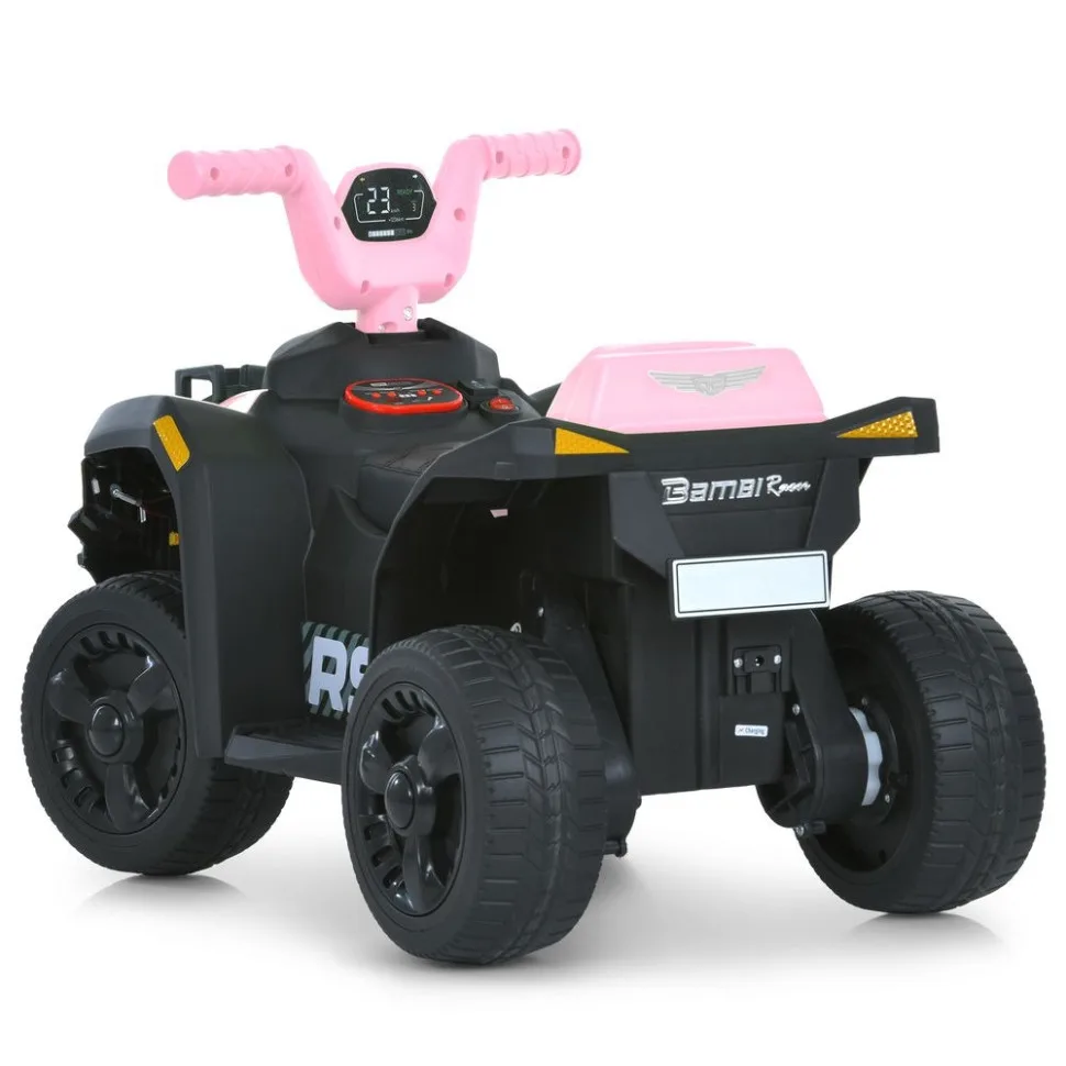 Детский электромобиль квадроцикл 2 в 1 Bambi Racer 70x29,5x37 см комбинированный розовый