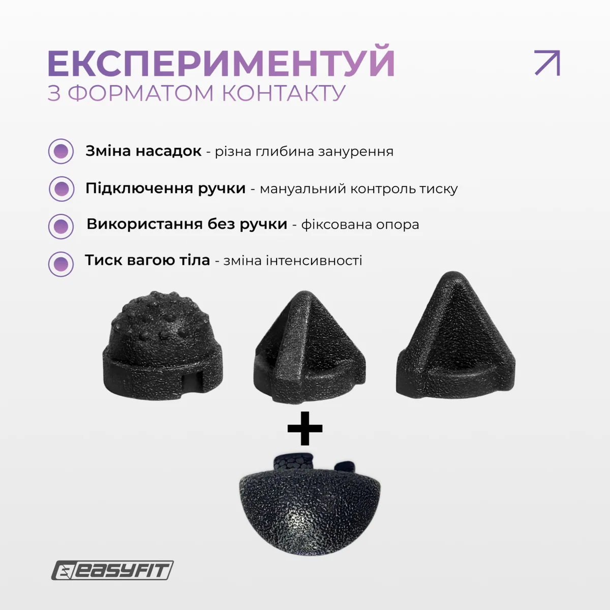 Набір масажерів EasyFit EPP 4 шт 35х70 55х70 61х68 72х68 мм