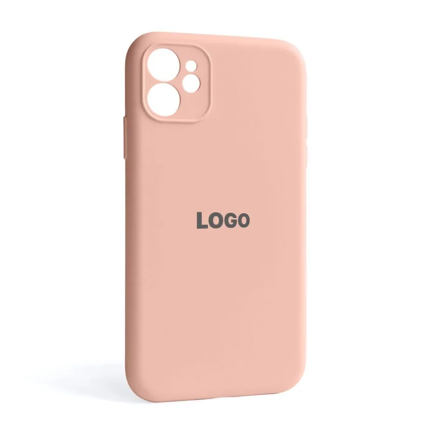 Чохол силіконовий для Apple iPhone 11  закрита камера рожевий