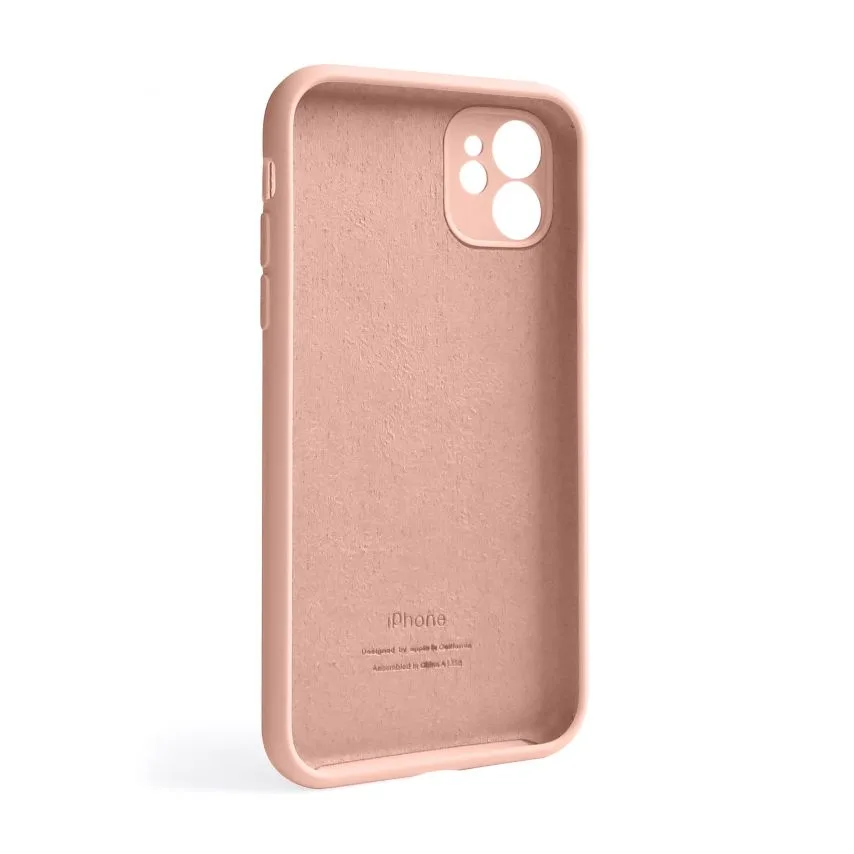 Чохол силіконовий для Apple iPhone 11  закрита камера рожевий