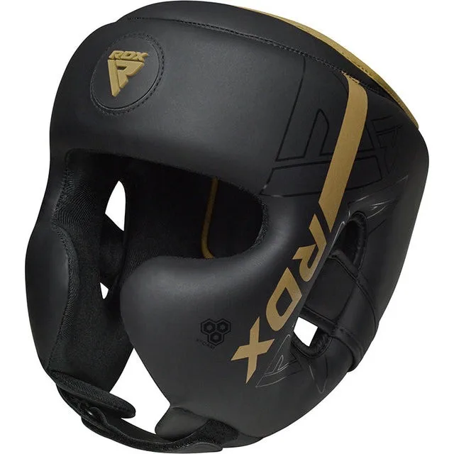 Боксерський шолом RDX Inc PU-шкіра XL Золотистий