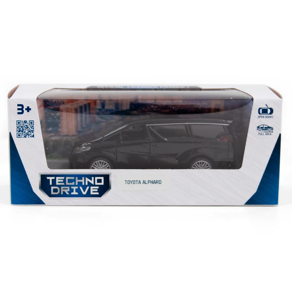 Автомодель TechnoDrive метал 11,2х5,2х4,5 см чорна