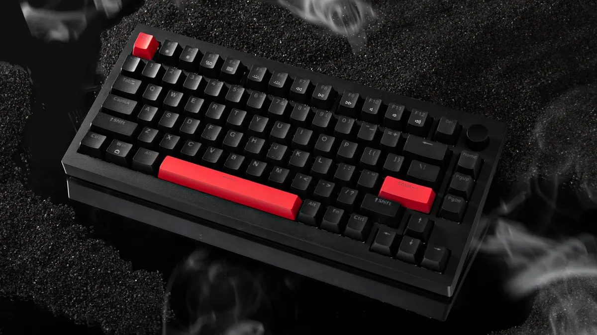 Клавіатура механічна Lemokey X4 84Key, Keychron Brown, USB-A, QMK/VIA, Hot-Swap, EN/UKR, RGB, чорний