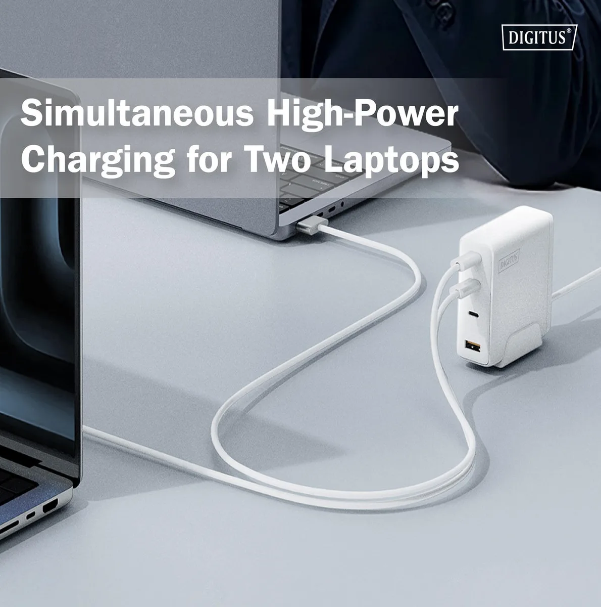 Зарядний пристрій DIGITUS GaN 3хUSB-C, 1хUSB-A, 140W