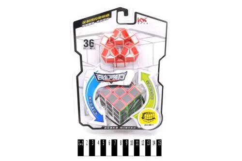Набір головоломок KAI XIN TOYS Кубик Рубика + логічна змійка для розвитку логіки та мислення 6+