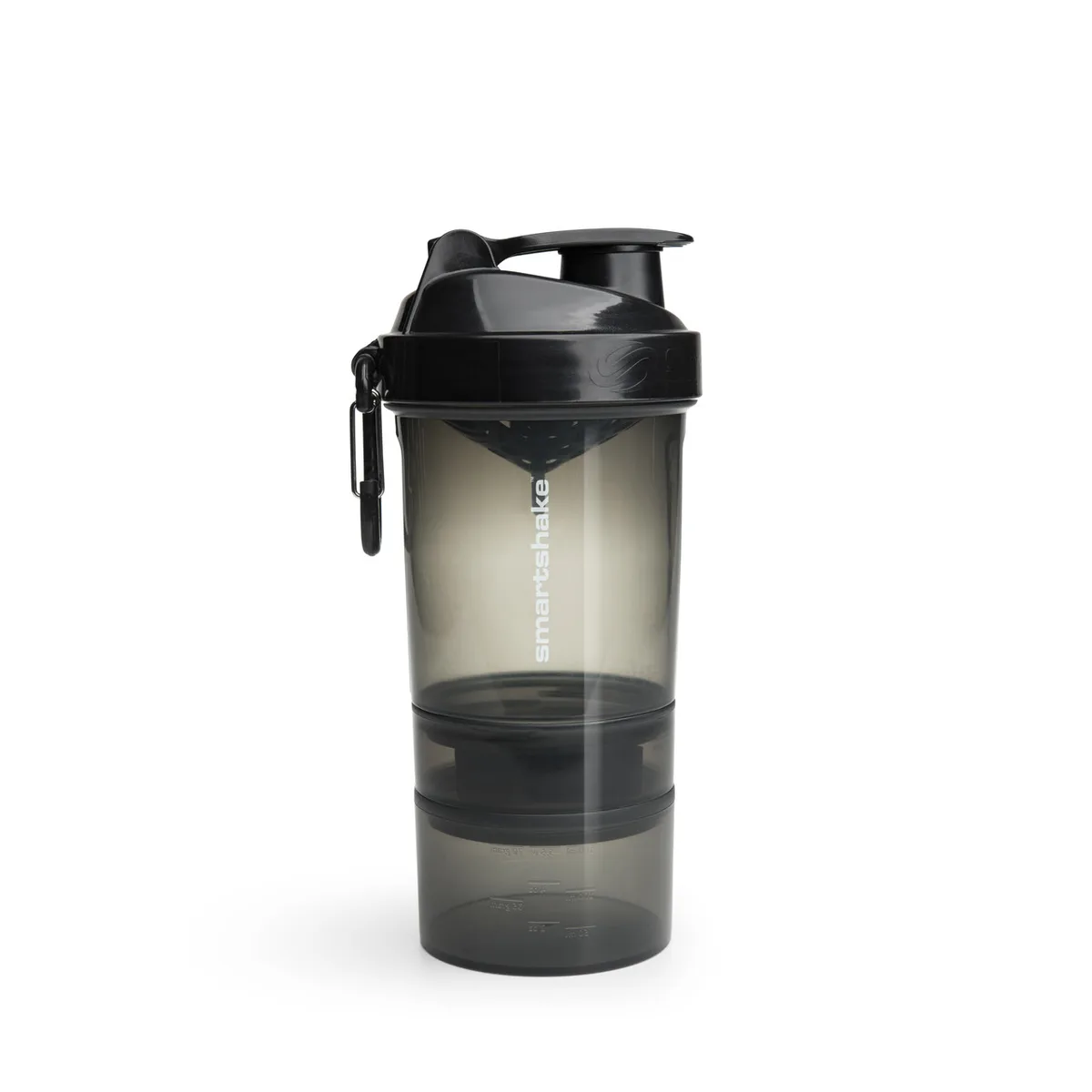 Шейкер спортивний SmartShake пластик 600 мл чорний 3 відсіки