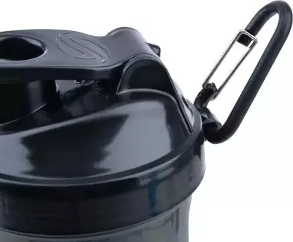 Шейкер спортивний SmartShake пластик 600 мл чорний 3 відсіки
