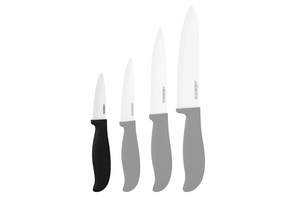 Ніж для овочів ARDESTO Fresh, 7.5 см, кераміка, пластик, чорний.