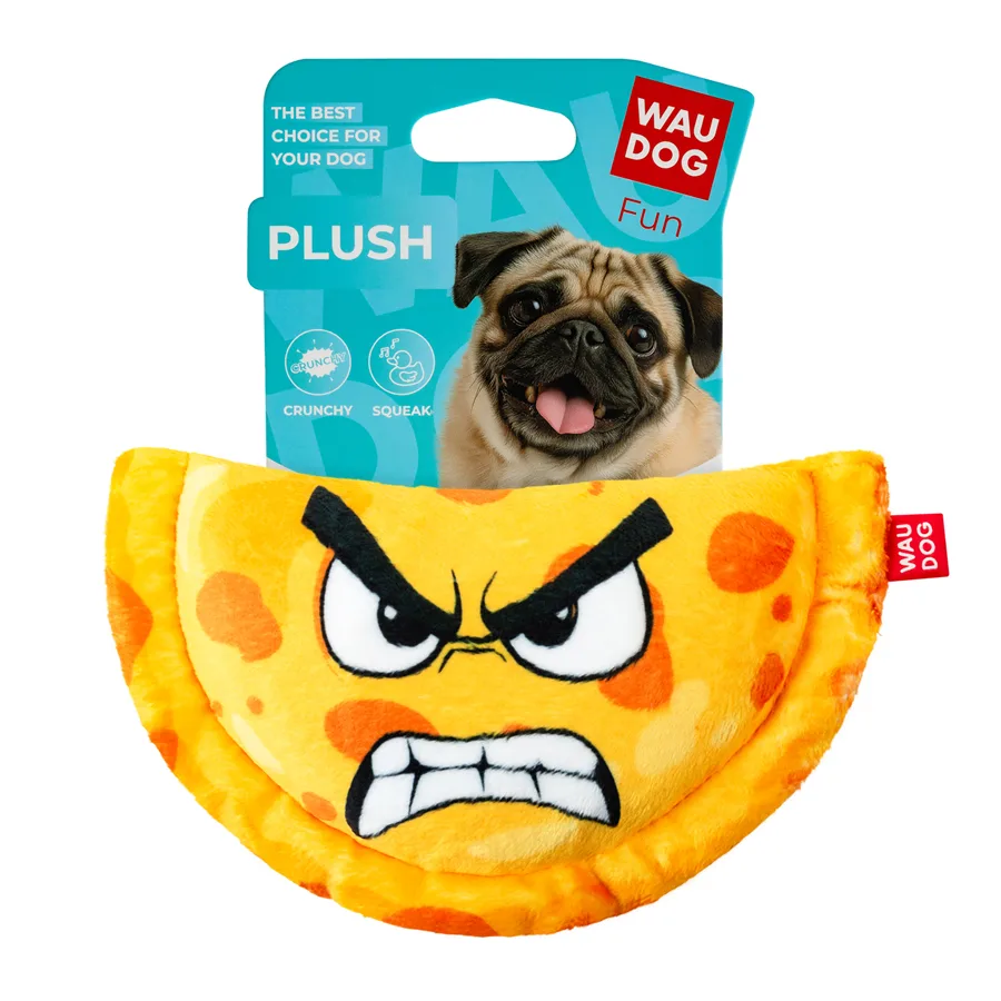 Іграшка для собак WAUDOG Fun Plush Чебурек з хрускотом 20x13 см плюш