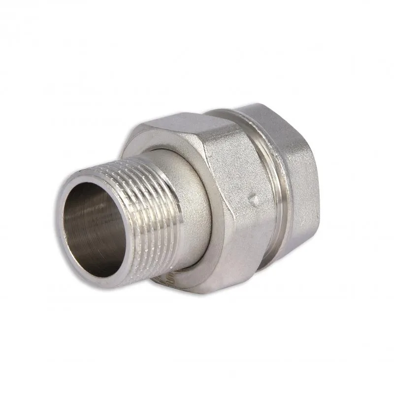 Згин Американка 1/2" латунный никелированный Thermo Alliance Forte