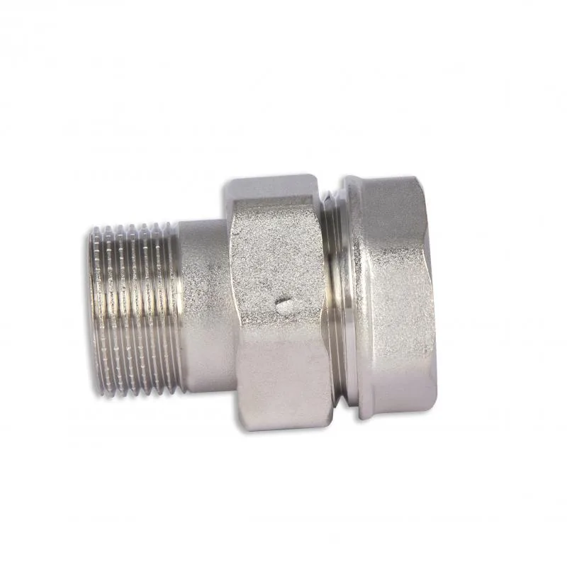 Згин Американка 1/2" латунный никелированный Thermo Alliance Forte