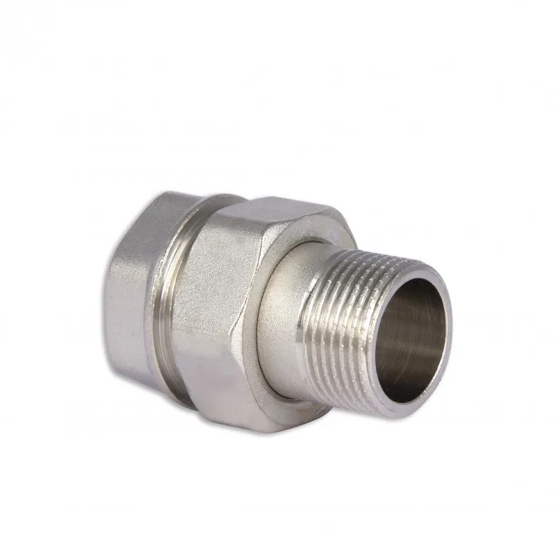 Згин Американка 1/2" латунный никелированный Thermo Alliance Forte
