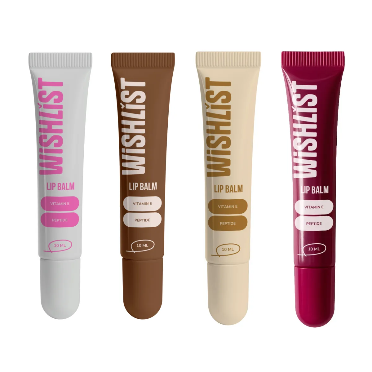 Набір 4 бальзамів-блисків для губ Espresso Noir & Ruby Nectar & Blessed Honey & Crystal Sorbet WishList Lip Gl