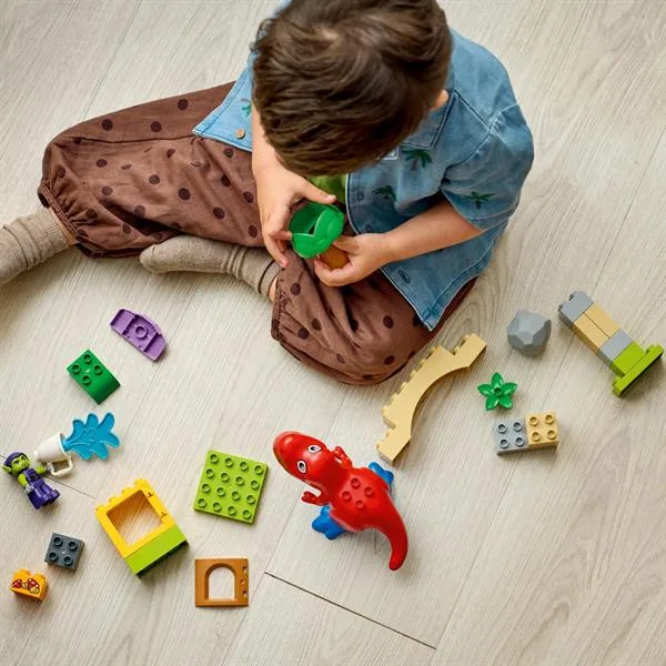 Конструктор LEGO DUPLO 25 деталей Динозавр Спайді Рекс проти Зеленого Гобліна