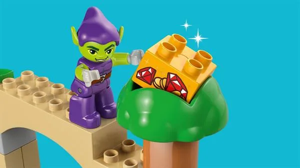 Конструктор LEGO DUPLO 25 деталей Динозавр Спайді Рекс проти Зеленого Гобліна