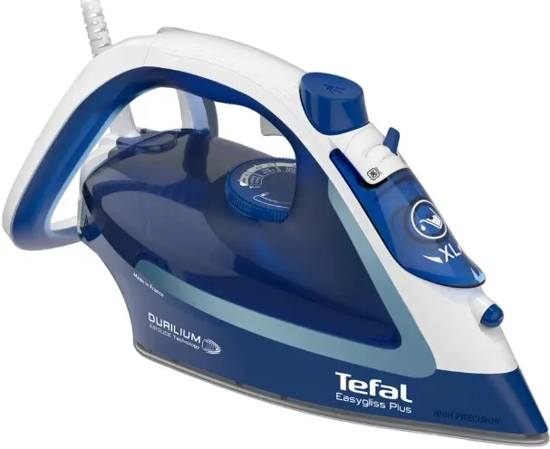 Праска Tefal Easygliss 2, 2700Вт, 270мл, паровий удар 240гр, постійна пара 50гр, керамічна підошва, синій.