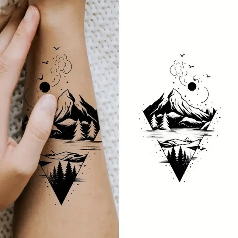 Набір тимчасових татуювань Fresh Tattoo 30 штук 9,5х5,5 см Чорні міні