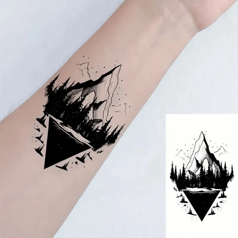Набір тимчасових татуювань Fresh Tattoo 30 штук 9,5х5,5 см Чорні міні