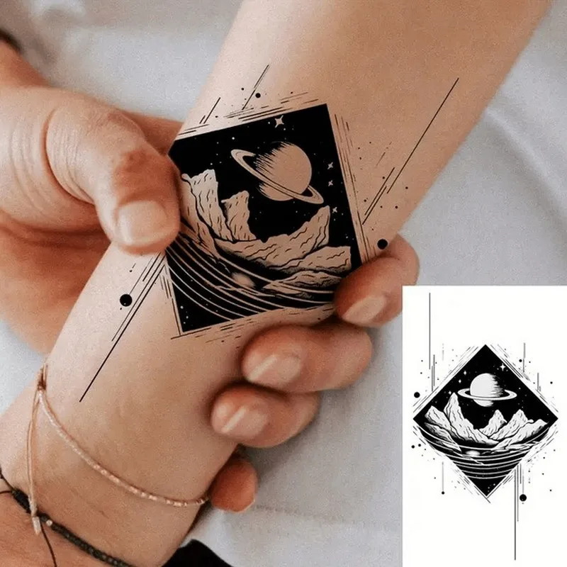 Набір тимчасових татуювань Fresh Tattoo 30 штук 9,5х5,5 см Чорні міні