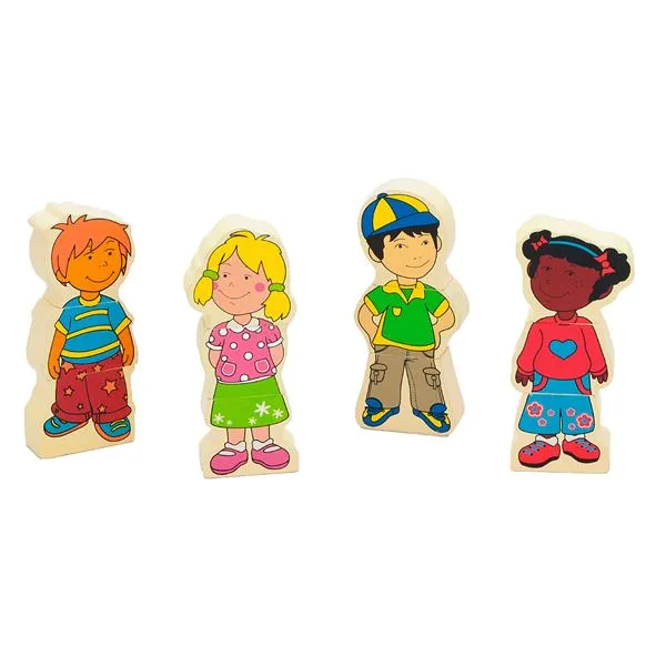 Набір магнітних фігурок Viga Toys Діти дерев'яні 27х21х5 см