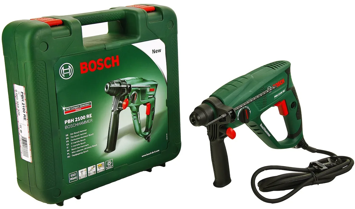 Перфоратор Bosch PBH 2100 RE SDS-plus 550 Вт 17 Дж 22 кг